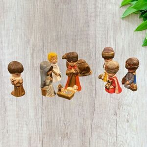 Vintage 1976 Gorham Moppets 9 Pc Christmas Nativity